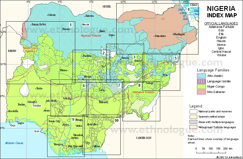 Nigeria Index Map